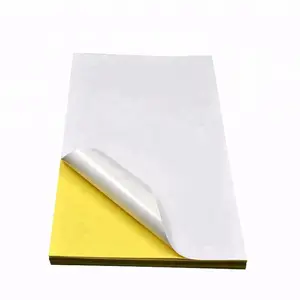 Self Adhesive 78g cast coated paper water soluble sticker paper for label papers(water based glue)