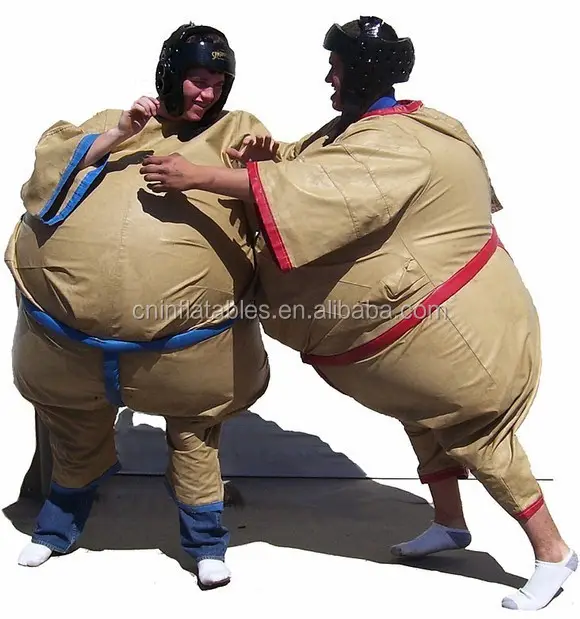 Yetişkin Şişme Sumo Takım Elbise/şişme spor oyunları Güreşçi Kostüm Kiralama