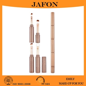 Juego de brochas de maquillaje 4 en <span class=keywords><strong>1</strong></span>, color dorado, multiusos, novedad - Product Image 2