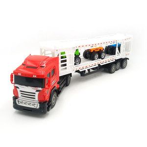 <span class=keywords><strong>Camion</strong></span> <span class=keywords><strong>Giocattolo</strong></span> Telecomandato a Due Piani, Veicolo di Trasporto in Plastica con 3 Scivoli, Piccola Auto con Luci, Scala 1:16, Batteria Alcalina AAA - Product Image 1
