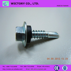 Vis de toiture autoforeuse à tête hexagonale avec EPDM, Taiwan - Product Image 4