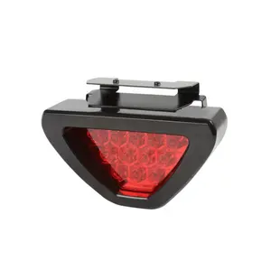 Farol de led traseiro universal para carro, luz estroboscópica para freio drl 12 leds estilo f1 vermelho