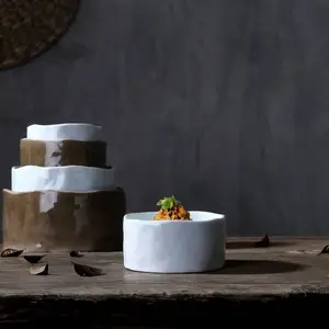 Diretto della fabbrica del commercio all'ingrosso di piccola ceramica ice cream dessert ciotola, ecofriendly di alta qualità ristorante porcellana ciotola spuntino