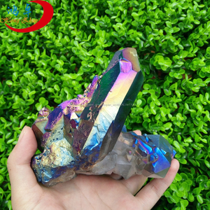 Aura Quartz Gros Guérison Traités À La Chaleur Titane Aura Quartz Cluster, Métaphysique Et Cristal - Product Image 1