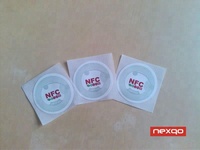 عينة مجانية من ملصق RFID صغير قابل لإعادة الاستخدام، بطاقة NFC خفيفة الوزن بتردد 13.56 ميجاهرتز للدفع وعضوية البطاقات