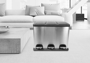 Chân Đế Bằng Thép Không Gỉ 24L Dùng Cho Nhà Bếp, Thùng Rác Tái Chế Đóng 3 Ngăn Mềm Mại - Product Image 2