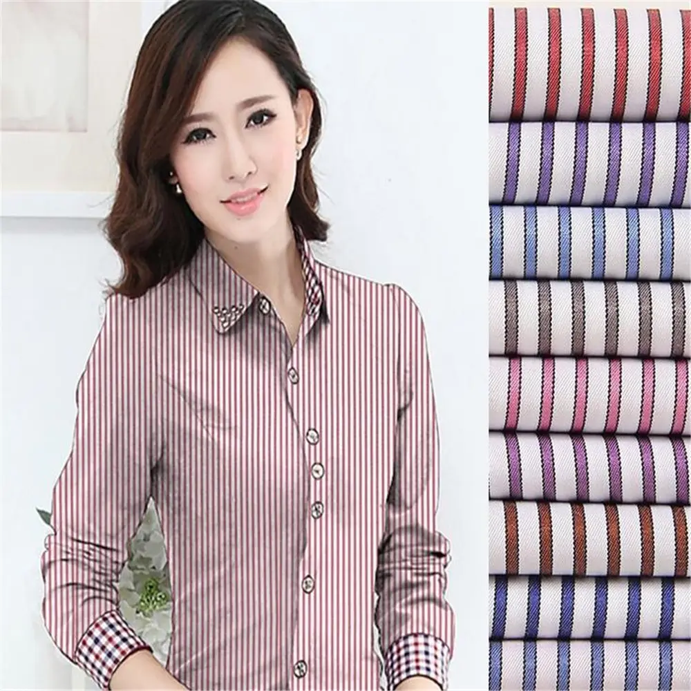 Wholesale High quality CVC 50/50 Yarn dyed shirt fabric for shirt