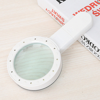 30X Large Handheld Strong Magnifying Glass LED Magnifier White Magnifier for Reading,Inspection,Hobbies
