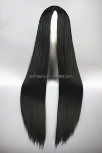 วิกผมฮาโลวีนสำหรับงานปาร์ตี้ฮาโลวีนวิกผมอะนิเมะสังเคราะห์สีดำหนึ่งชิ้นยาว100ซม. - Product Image 3