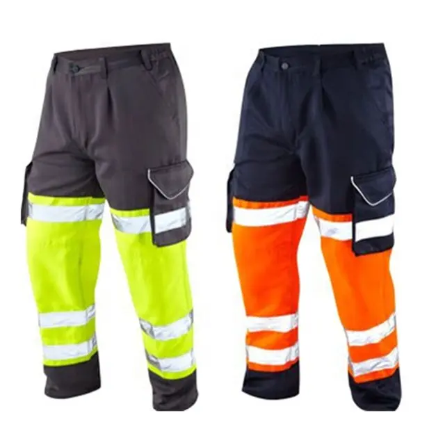 EN471 hi-vis kargo iş pantolonu kömür madeni iş giysisi pantolon madencilik pantolon