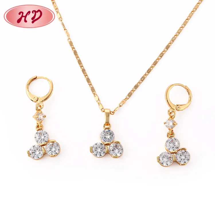 HD Fashion one gram gold Custom Jewelry Wholesale 18K Gold Luxury Jewelry Set For 1 Gram Gold Jewellery