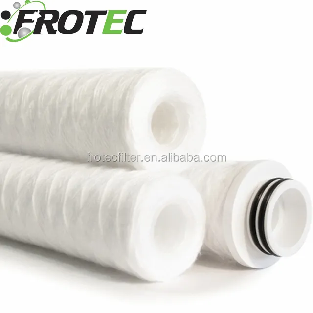 Cartucho de filtro enrollado de cuerda de material de fibra de vidrio/algodón/PP