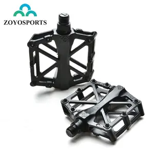 ZOYOSPORTS एल्यूमीनियम मिश्र धातु सीएनसी गेंद असर बाइक Pedals 9/16 "सड़क साइकिल तय गियर एमटीबी सायक्लिंग फ्लैट पेडल