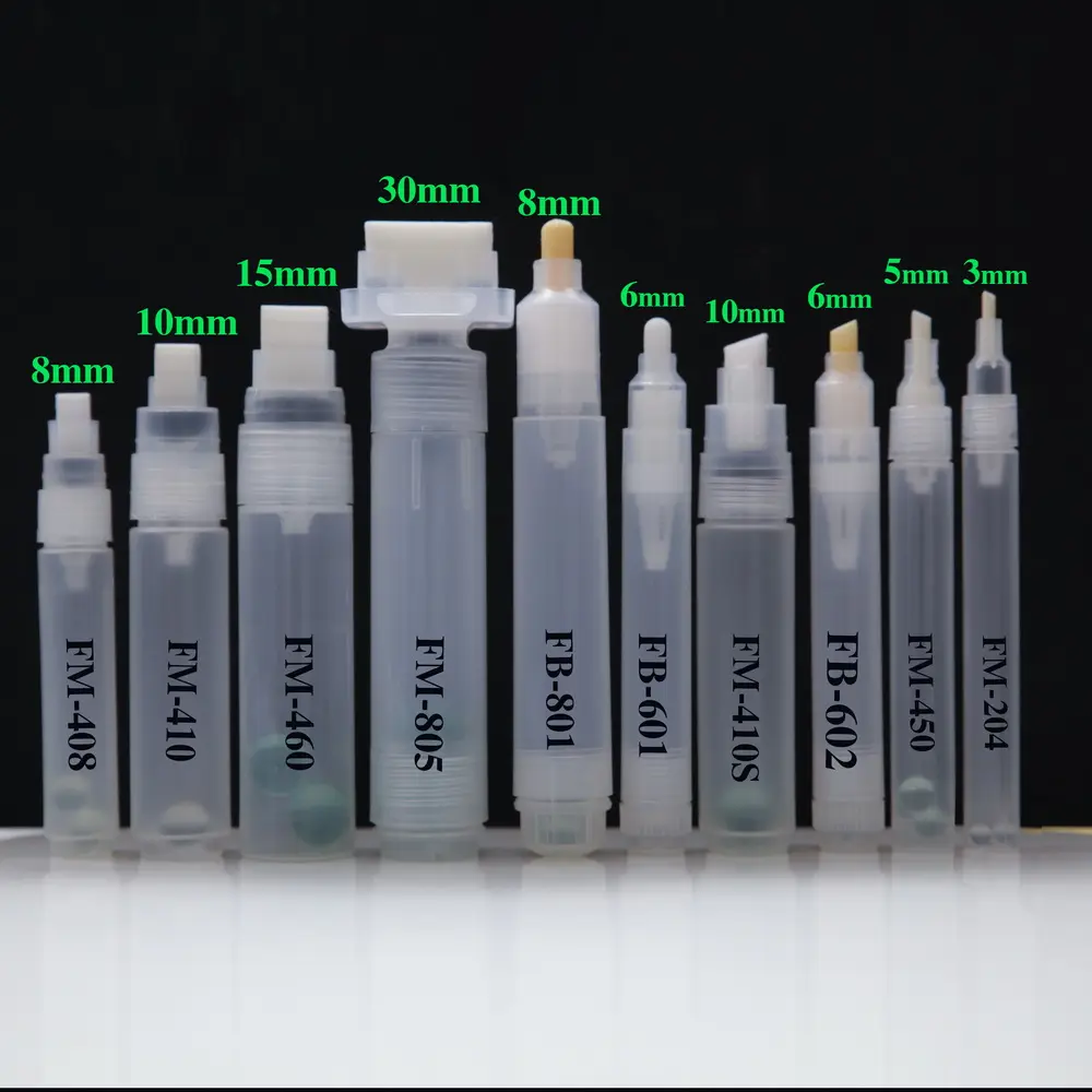 Caneta marcadora vazia em alumínio, marcador vazio recarregável de material pp, caneta marcadora de tinta vazia, 2019