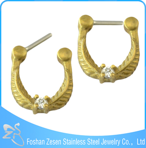 Nuevo Oro de La Llegada Plateó Latón Delicada Nariz Anillo <span class=keywords><strong>Piercing</strong></span> Para Tabique - Product Image 1