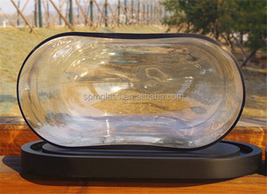 Campana di Vetro Ovale Moderna con Base, <span class=keywords><strong>Vaso</strong></span> da Tavolo Artigianale Ecologico - Product Image 5