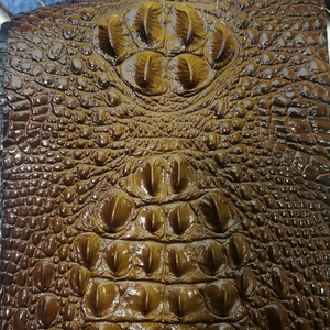 Two Tone Color crocodile Emboss Faux <strong>Leather</strong> <strong>Sheets</strong> for Making Bags - Product Image 2