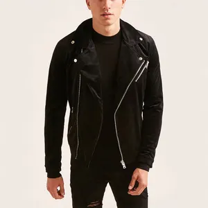 Оптовая продажа модных мужских кожаных замшевых байкерских курток на заказ