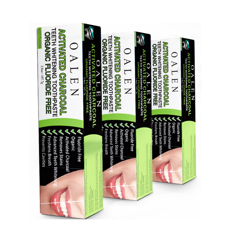 Бесплатный дизайн OEM / ODM Лучшая Органическая активированная зубная паста с бамбуковым углем для отбеливания зубов