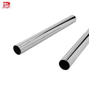 Metal Chrome Plating Steel Tube Silver Iron Round Pipe