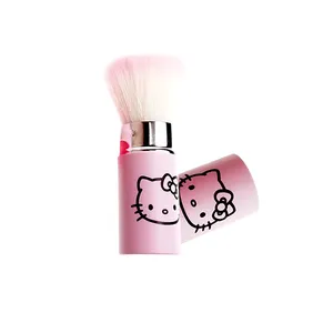 2024 nouveau produit dessin animé fond de teint poudre libre rétractable pinceau de maquillage unique voyage mignon avec mini outil de beauté hello kitty