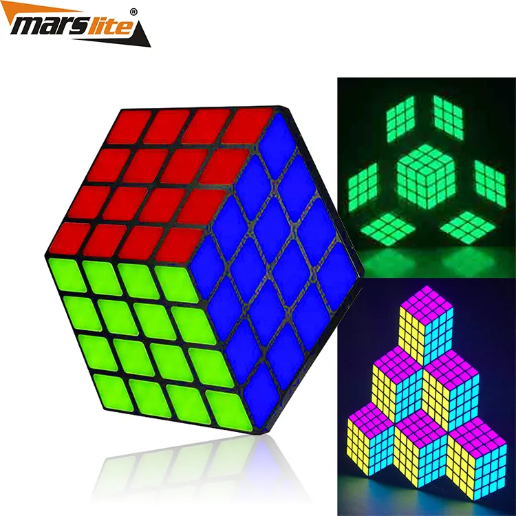 2021 nuovo prodotto cubo di Rubik piatto della lampada RGB 3in1 luce della fase per il partito della discoteca