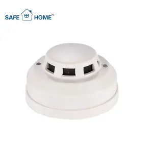 Factory 4 Wired Led White GSM Photoelectric Smoke Alarm with Piezoelectric Transducer Buzzer