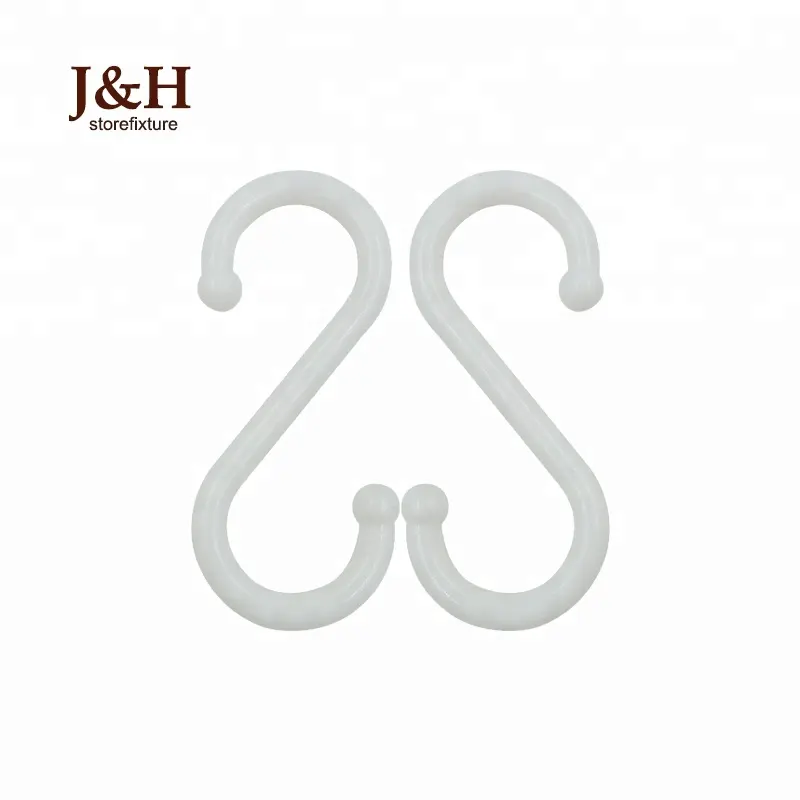 Customized Durable ABS S-shaped Hanging Hooks Clasp Holder Multi-Function Bathroom Kitchen Hanger White Small Plastic S Hook