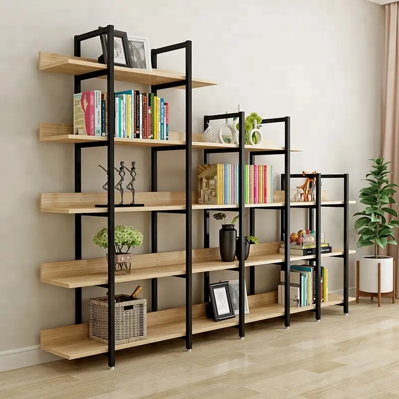 Pas cher meubles en bois de teck enfants livre étagère bibliothèque pour les étudiants