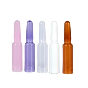 Kozmetik konteyner amber beyaz mor pembe 1 ml 2 ml 3 ml 5 ml plastik ampul şişe