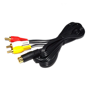 DHL FEDEX UPS LIVRAISON GRATUITE 1.8m 6FT Plaqué Or AV RCA Vidéo Audio A/V Câble Composite Cordon pour Sega <span class=keywords><strong>Saturn</strong></span> AV Câble - Product Image 1
