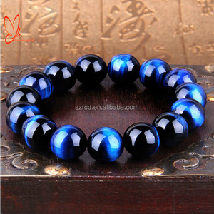 <span class=keywords><strong>Bracelet</strong></span> extensible en pierre naturelle œil de tigre <span class=keywords><strong>bleu</strong></span>, pierre de confiance, cristal de guérison, <span class=keywords><strong>bracelet</strong></span> perlé élastique avec carte d'information, unisexe - Product Image 3