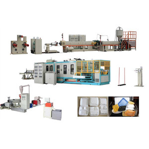 Fully automatic ps foam thermocol plate making machine with robot