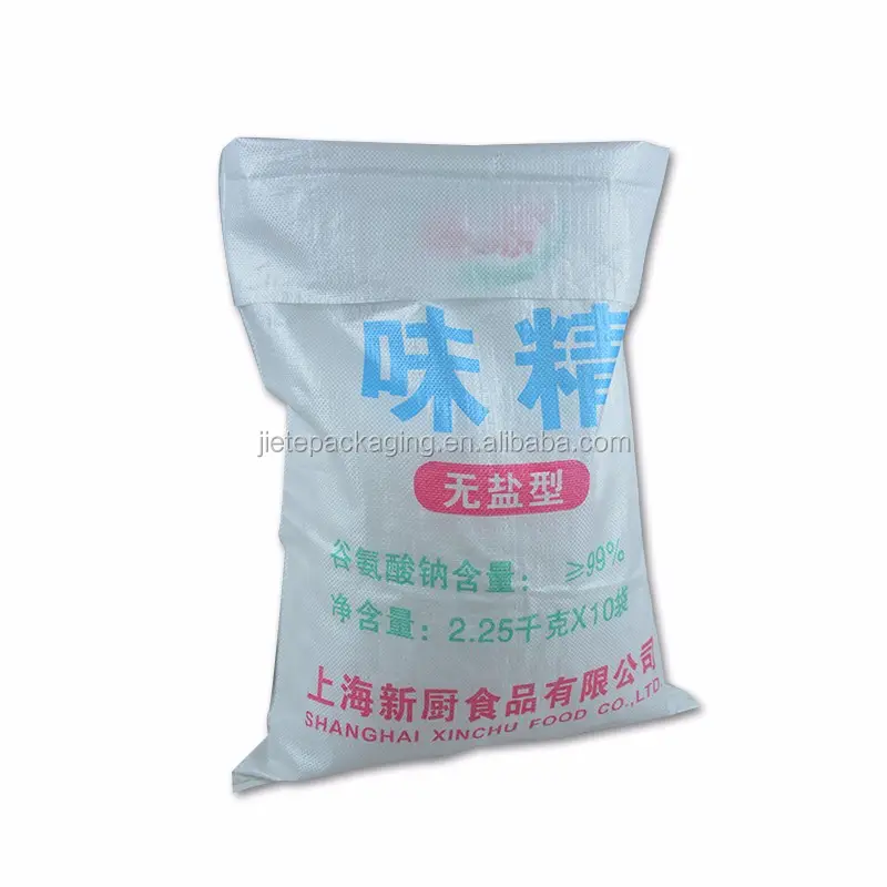 중국 좋은 품질 100% 새로운 투명한 폴리프로필렌 물자 백색 pp에 의하여 길쌈되는 설탕 팩 부대 10kg, 25kg, 50kg