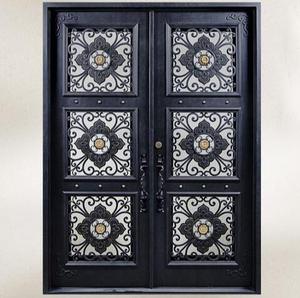 Exterior de lujo diseños puerta principal puerta doble/hierro forjado puerta de la decoración para el hogar india - Product Image 1