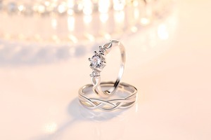 Anneau de couple Amour éternel Anneau réglable - Product Image 5