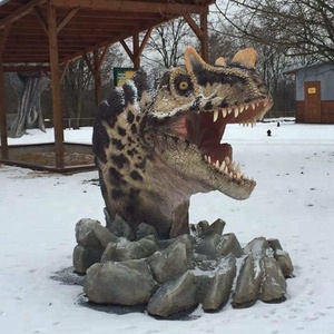 Fiber de verre de jeux dinosaure <span class=keywords><strong>t</strong></span>-<span class=keywords><strong>rex</strong></span> <span class=keywords><strong>t</strong></span>ête statue - Product Image 5