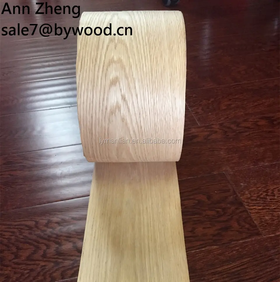 0.5mm सजावटी लकड़ी के लिए लाल ओक लिबास फर्नीचर लकड़ी का टुकड़ा लिबास लाल ओक लिबास