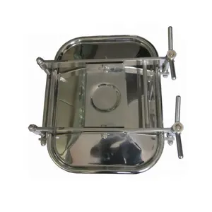 SUS304 Stainless Steel Sanitary Tank Square Manyway Door Rectangle Manhole Cover