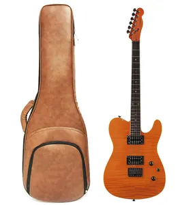Ударопрочный популярный на заказ кожаный чехол для бас-гитары с музыкальным инструментом