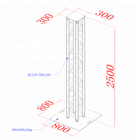 Totem armazón de aluminio ligero y duradero para Dj, cabezas móviles, luces de escenario, 3 años