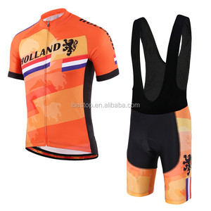 Custom Men Cycling Clothing Set Pro Team Cycling Jersey and <strong>Bib</strong> Shorts Set Ropa De Ciclismo