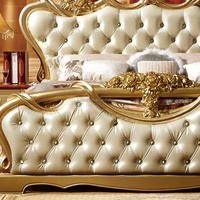 Ensemble de chambre à coucher classique de style rococo antique de luxe, meubles sculptés, ensemble de chambre à coucher alibaba, ensemble de chambre à coucher en bois massif