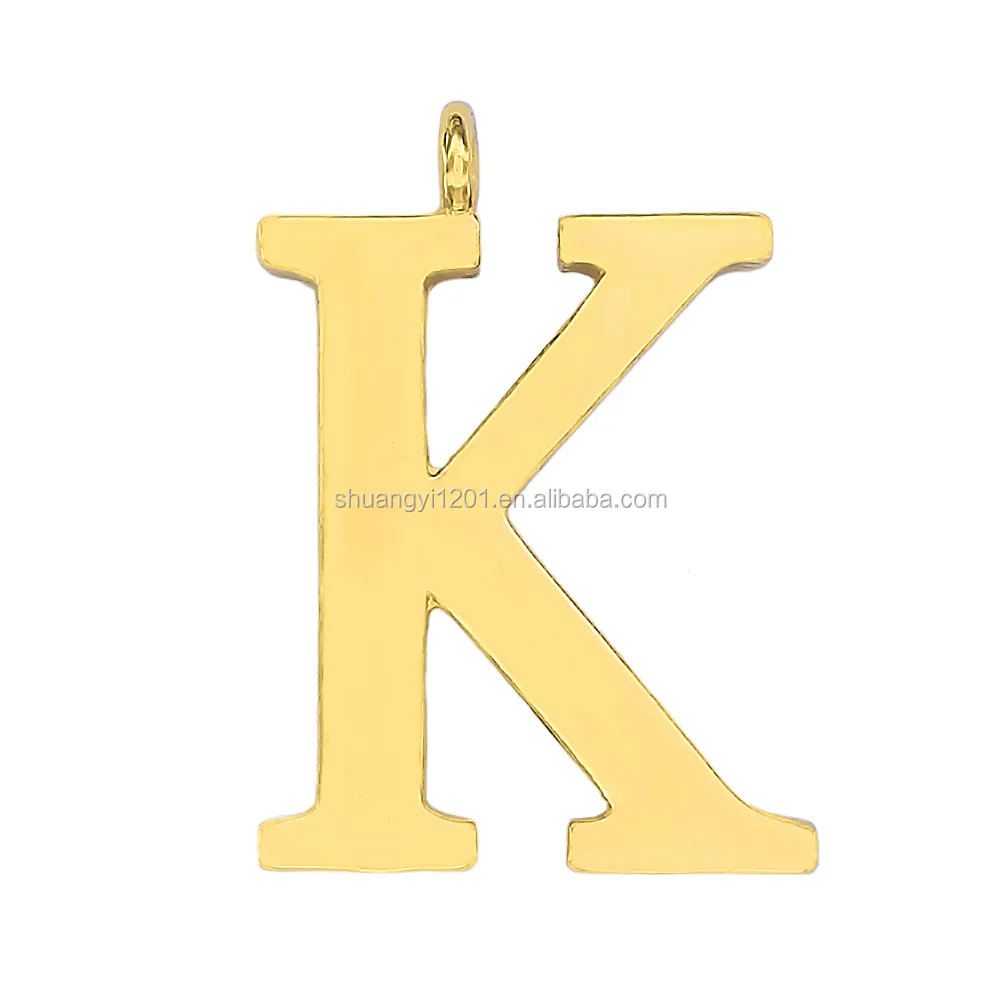 Alphabets Pendant Designs Large Big English Letter K Pendants For Costume Zipper