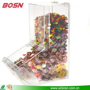 Dispensador de acrílico para salsa dulce, tubo de gravedad de plexiglás con cuchara, gran oferta