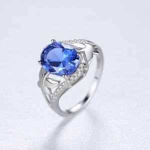 CZCITY gioielli di moda grande blu zaffiro sintetico farfalla <span class=keywords><strong>festa</strong></span> <span class=keywords><strong>della</strong></span> <span class=keywords><strong>mamma</strong></span> S925 anello in argento Sterling - Product Image 6