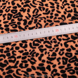 Textile chaud <span class=keywords><strong>en</strong></span> <span class=keywords><strong>velours</strong></span> pour robes, sous-vêtements élastiques personnalisés, élastique, imprimé léopard, extensible à 4 sens, noir, vente <span class=keywords><strong>en</strong></span> gros - Product Image 4
