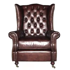 复古皮革切斯特菲尔德椅子扶手椅出售