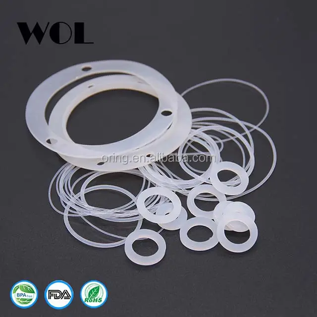 Food-Grade Silicone Round Rubber Flat Gasket for Bottles
