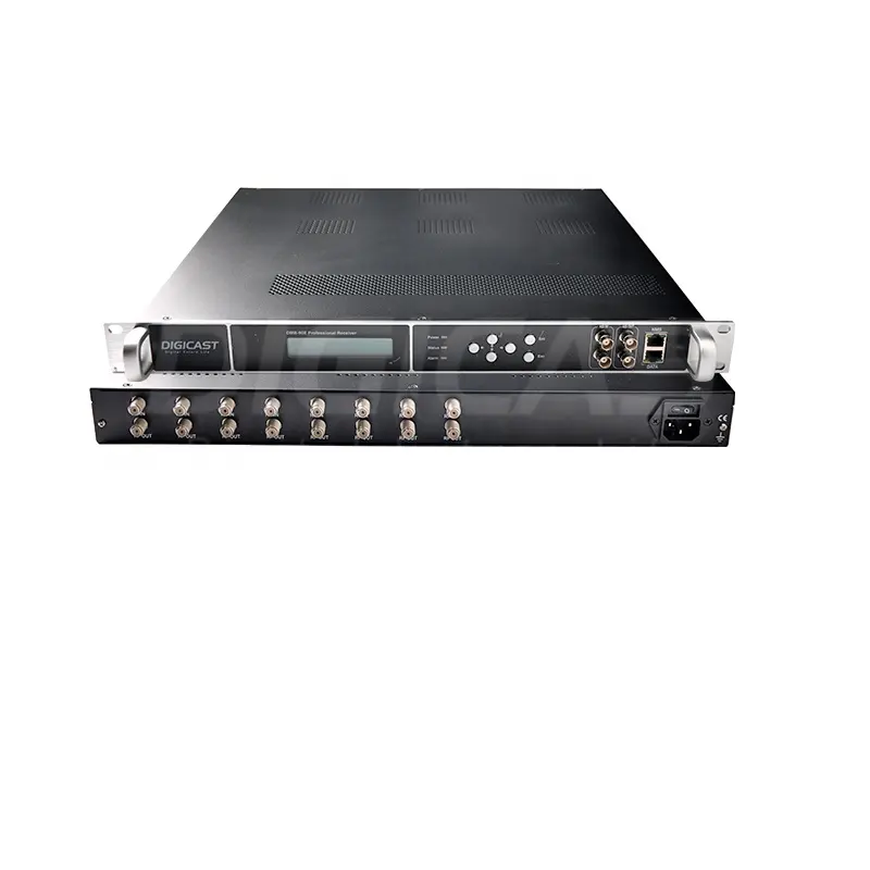 Broadcasting Digital TV Headend Receiver FTA 16 DVB S S2 DVB-T DVB-C ATSC ISDB-T IPTV Streaming Gateway For Tuner To UDP RTP